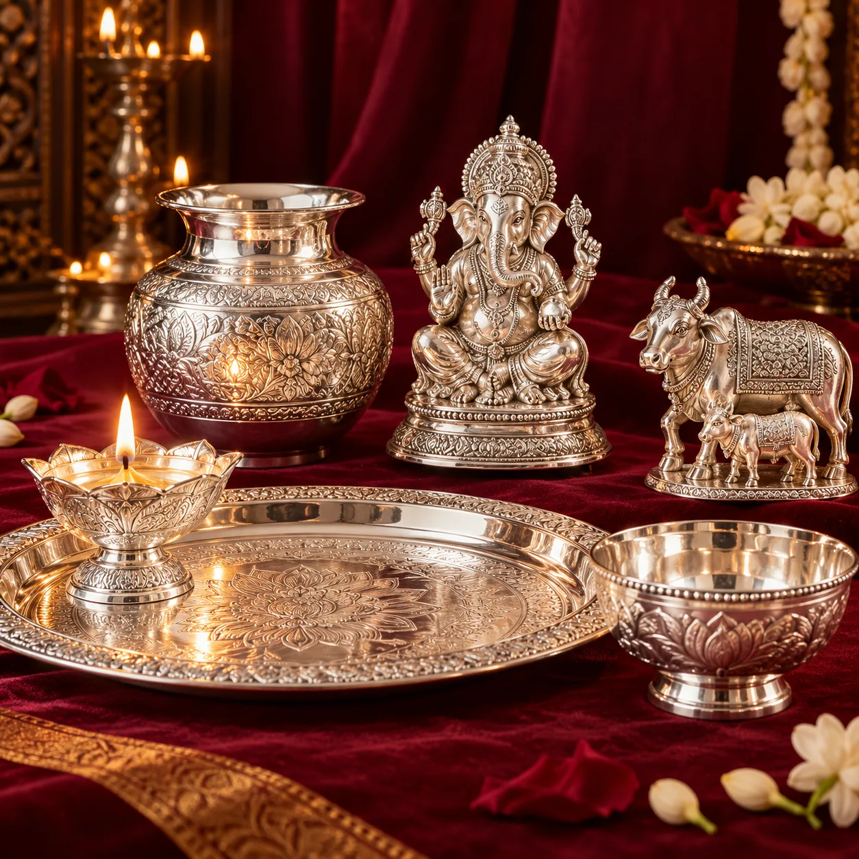 Pure Silver Utensils & Idols