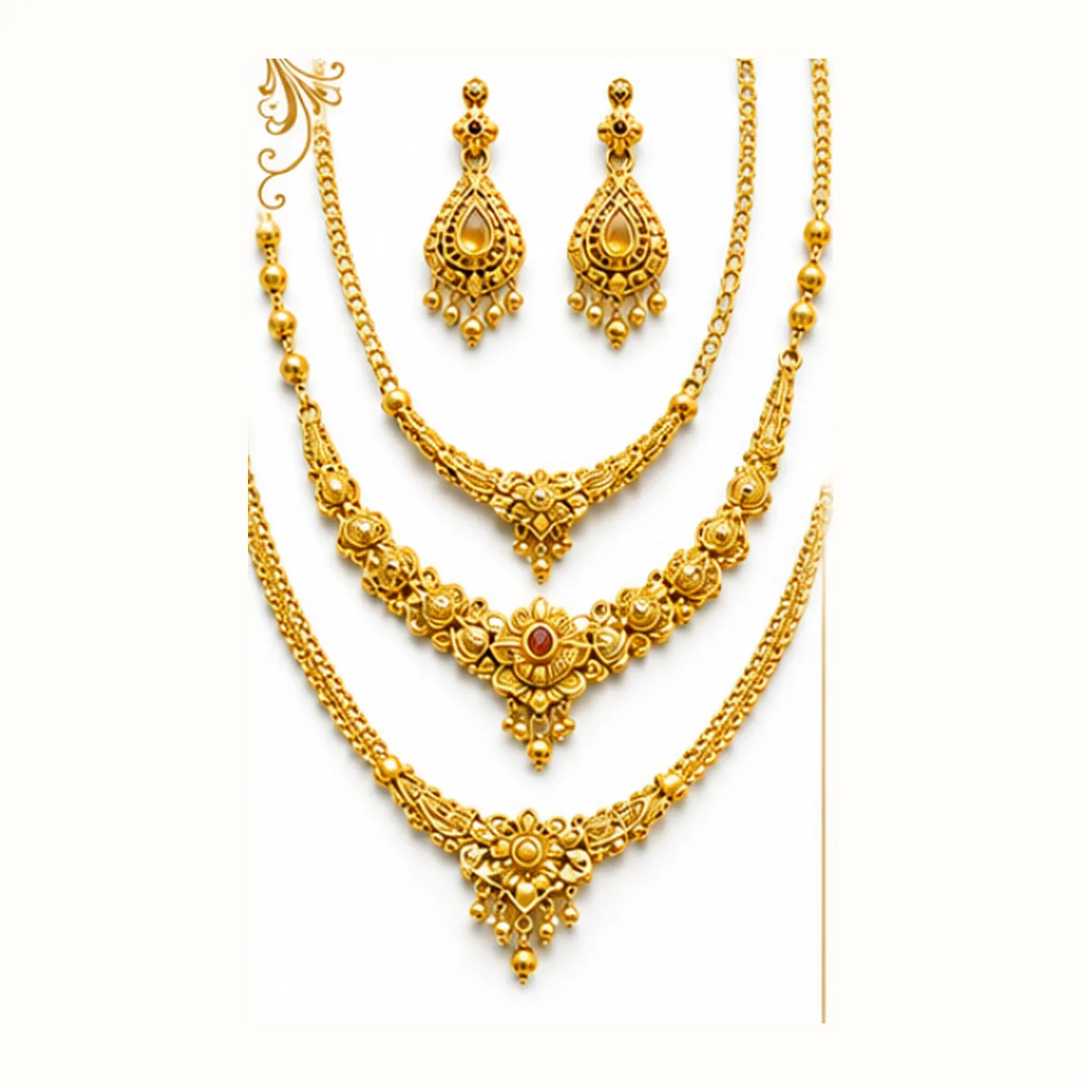 TRG Regal Layered Necklace Set